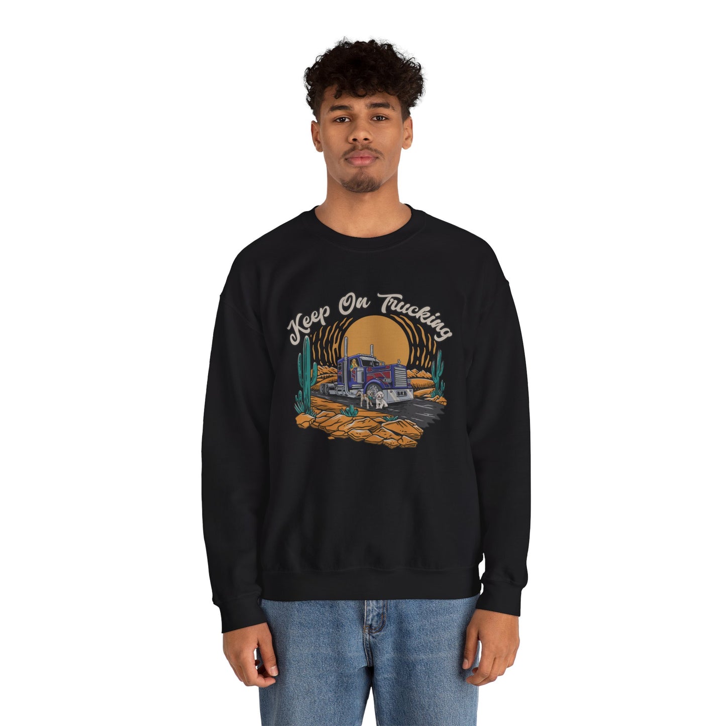 "Keep On Trucking" Unisex Heavy Blend™ Crewneck Sweatshirt