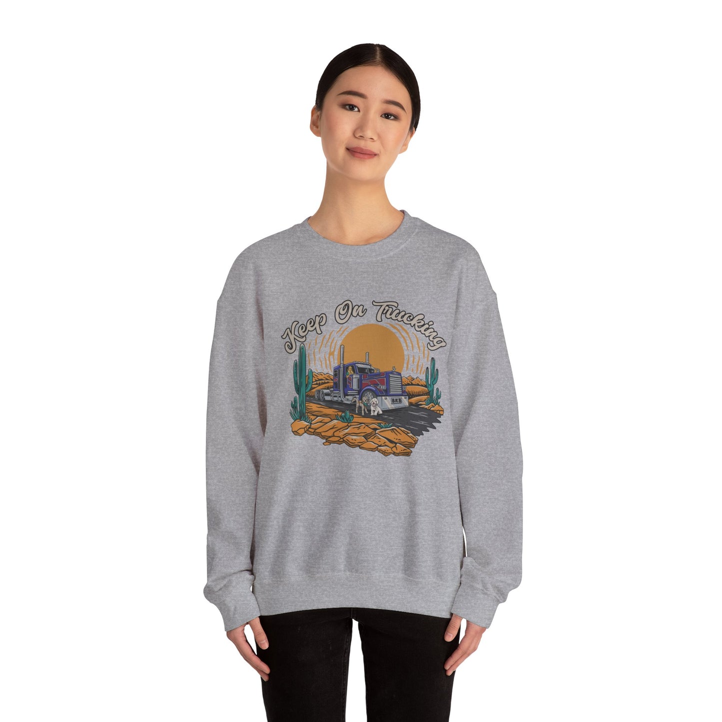 "Keep On Trucking" Unisex Heavy Blend™ Crewneck Sweatshirt