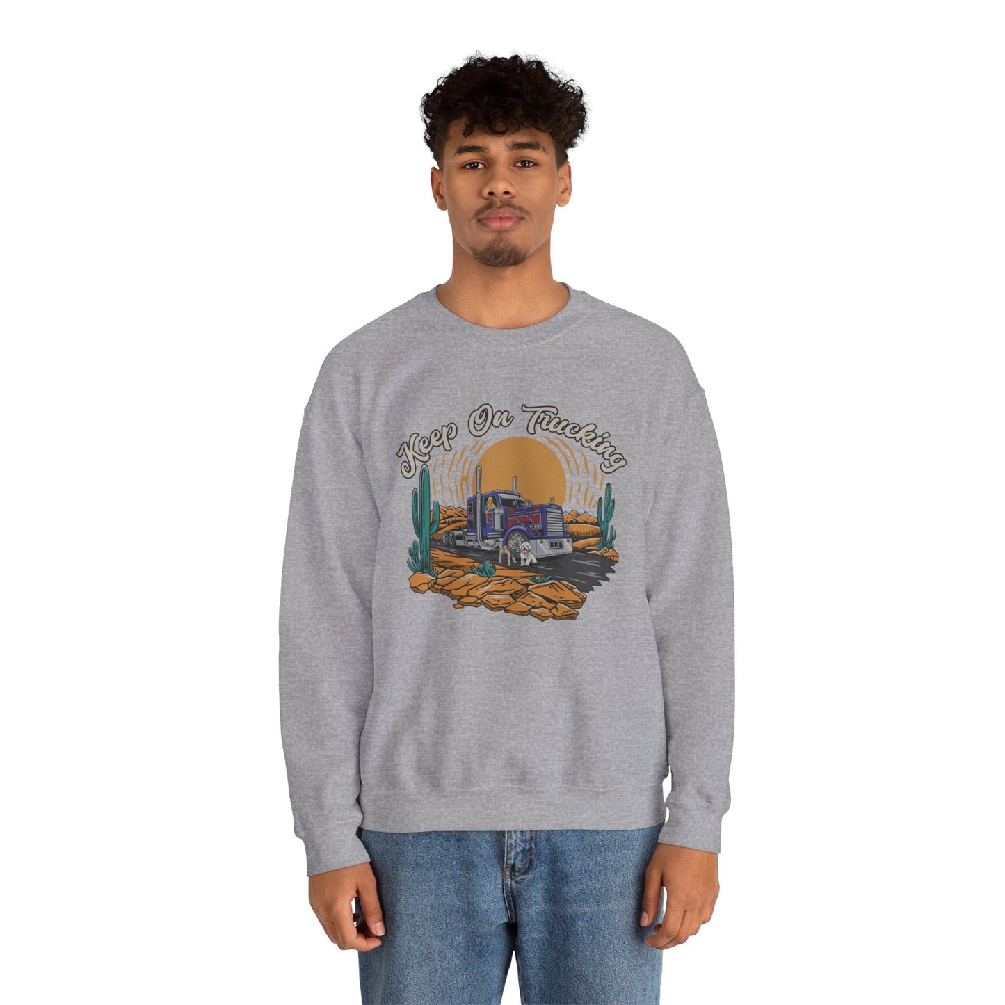 "Keep On Trucking" Unisex Heavy Blend™ Crewneck Sweatshirt