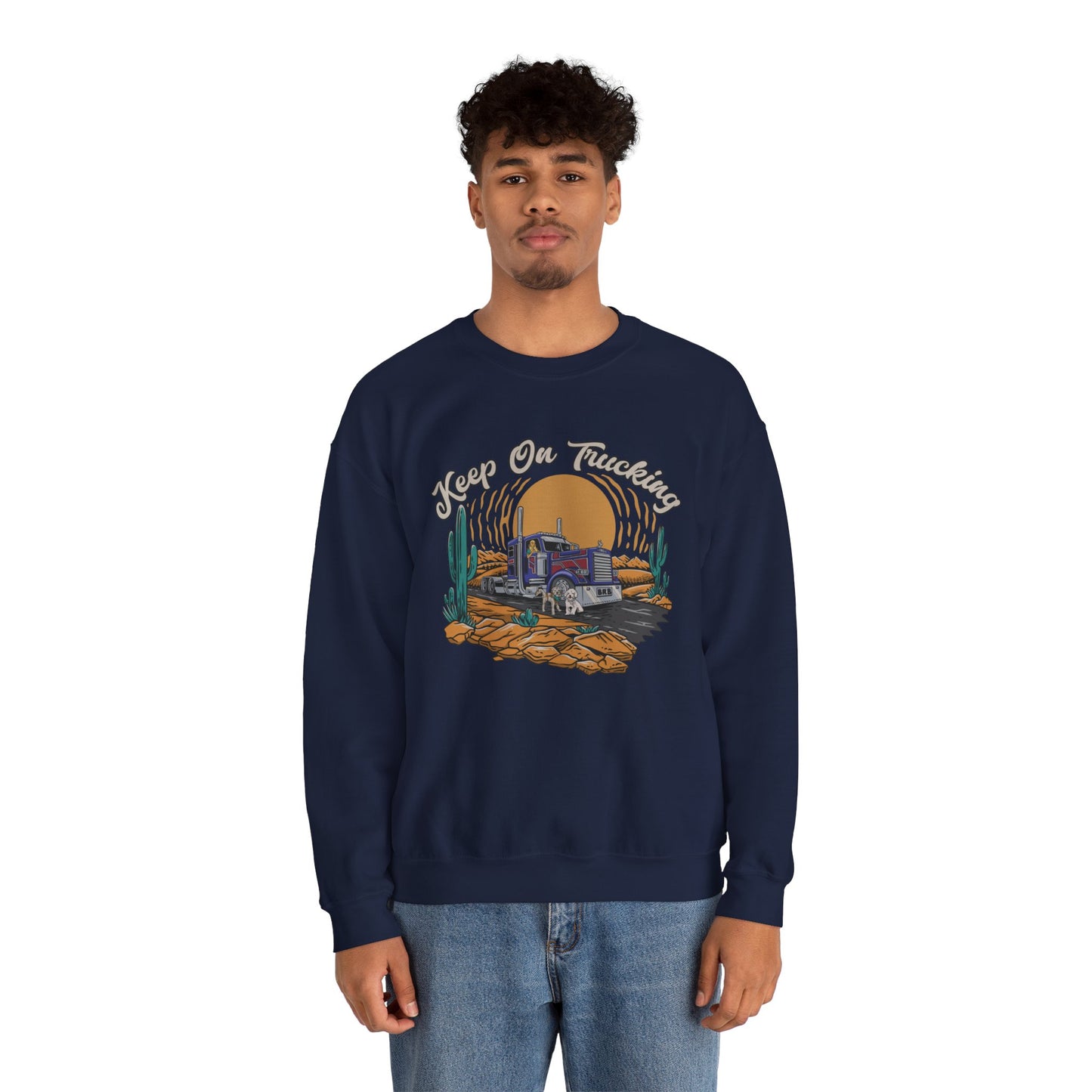 "Keep On Trucking" Unisex Heavy Blend™ Crewneck Sweatshirt