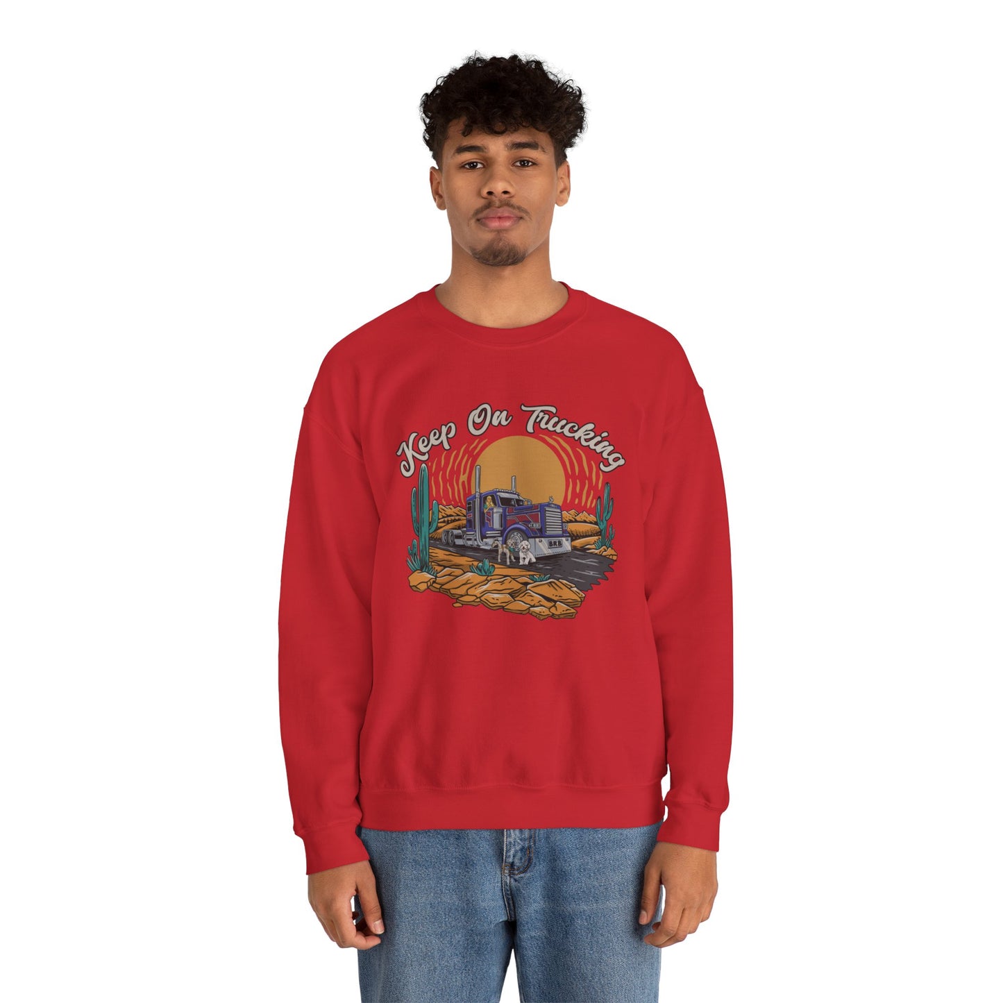 "Keep On Trucking" Unisex Heavy Blend™ Crewneck Sweatshirt