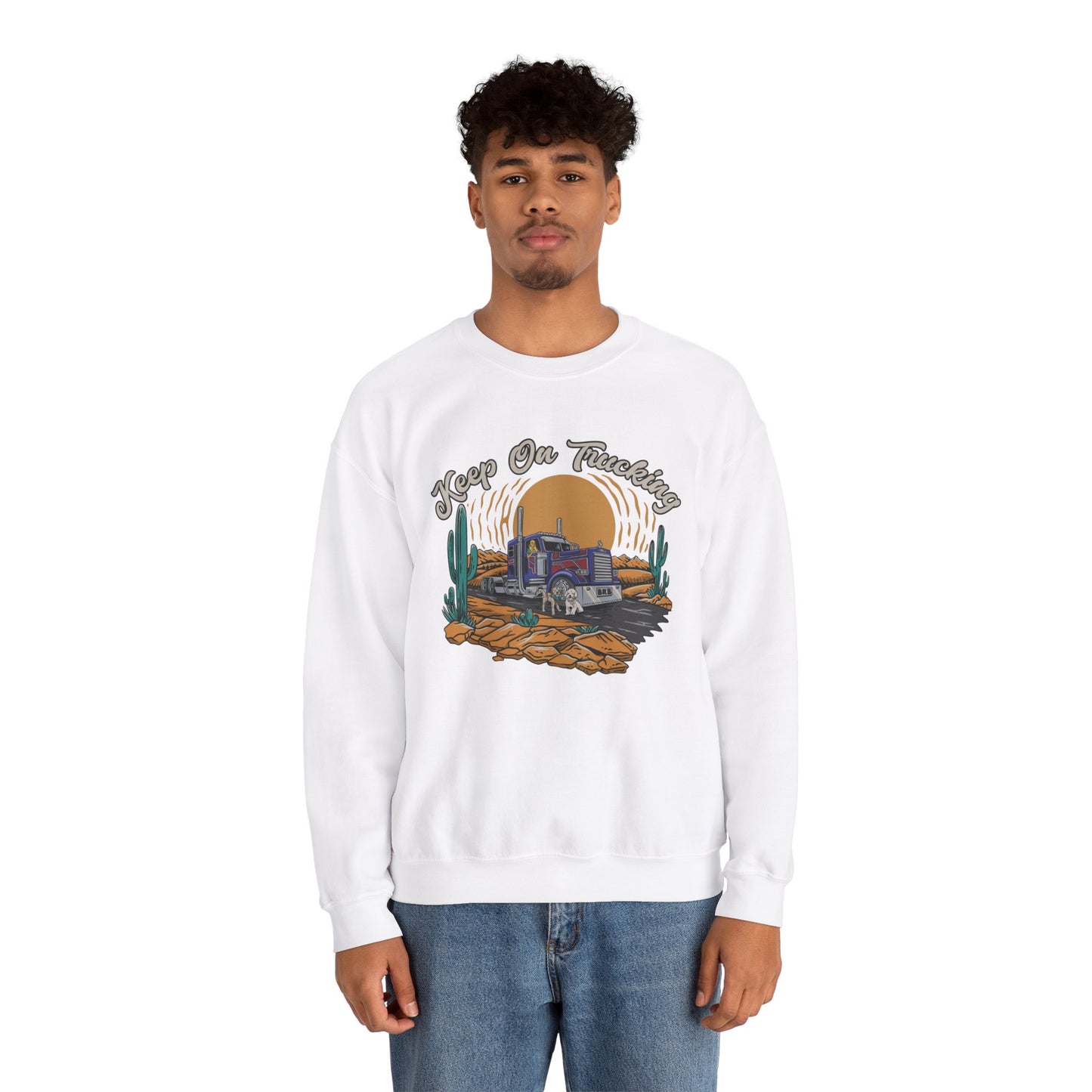 "Keep On Trucking" Unisex Heavy Blend™ Crewneck Sweatshirt