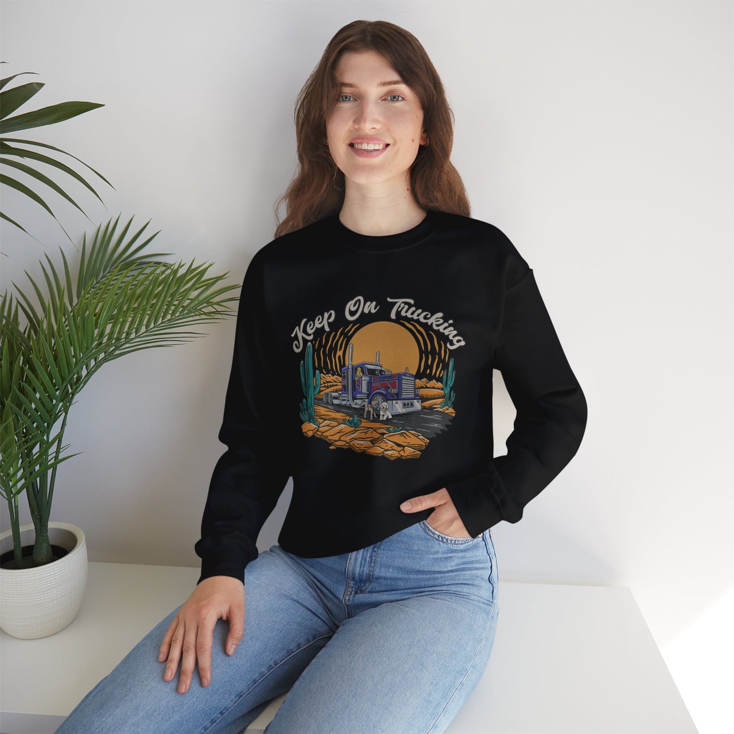 "Keep On Trucking" Unisex Heavy Blend™ Crewneck Sweatshirt