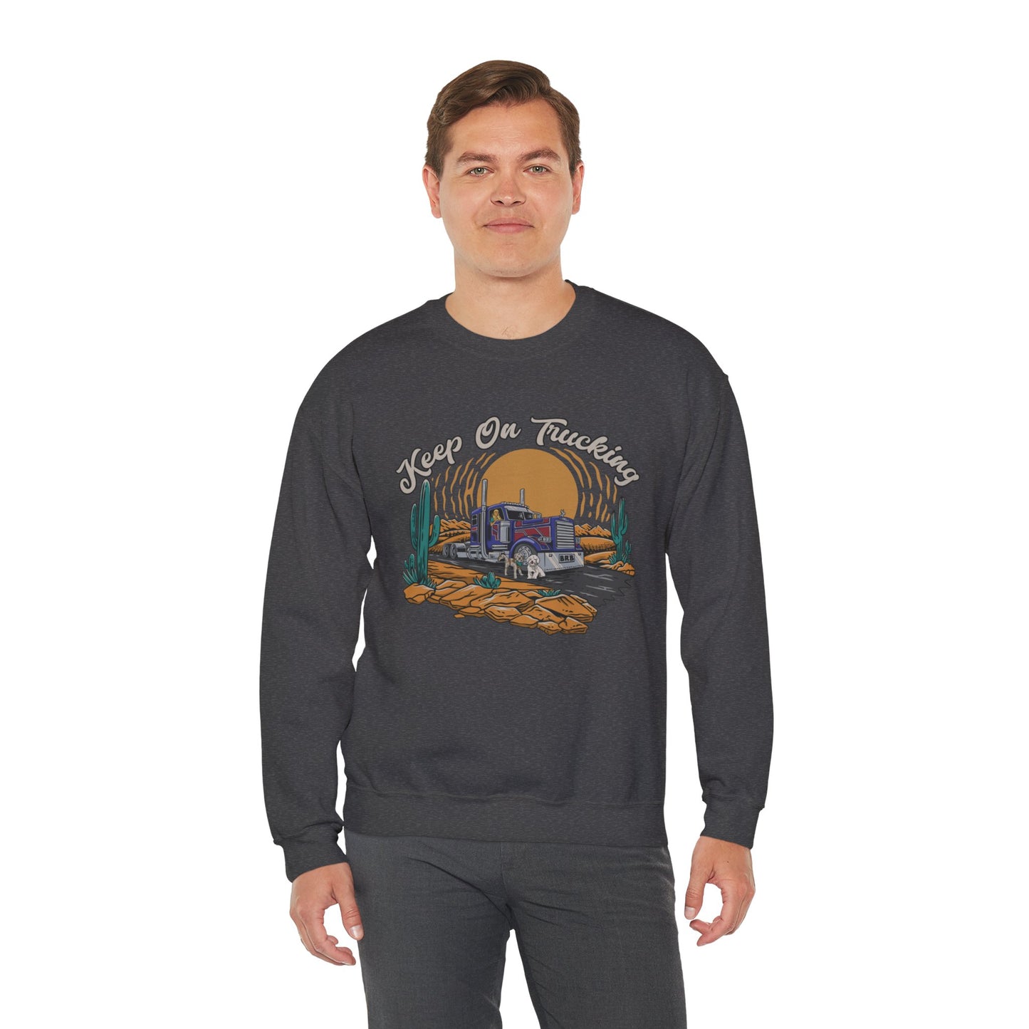 "Keep On Trucking" Unisex Heavy Blend™ Crewneck Sweatshirt