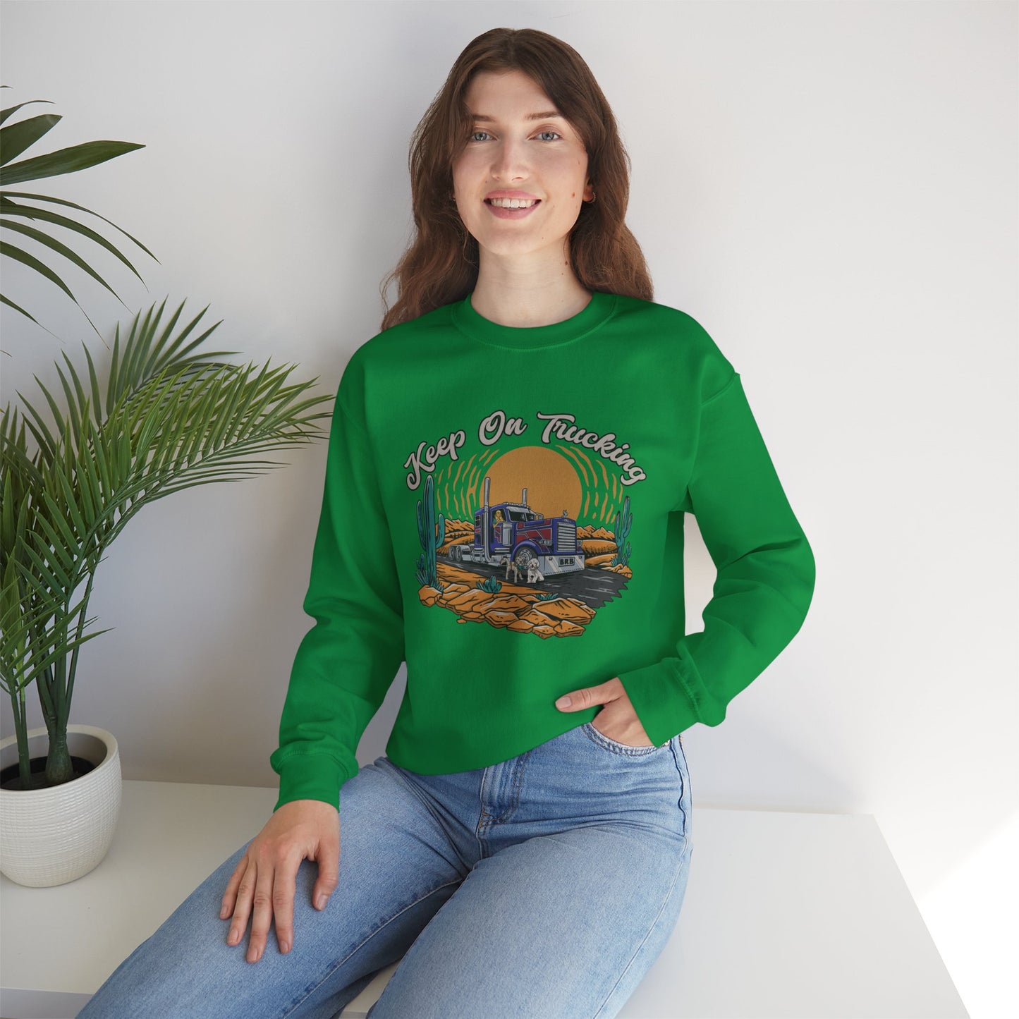 "Keep On Trucking" Unisex Heavy Blend™ Crewneck Sweatshirt