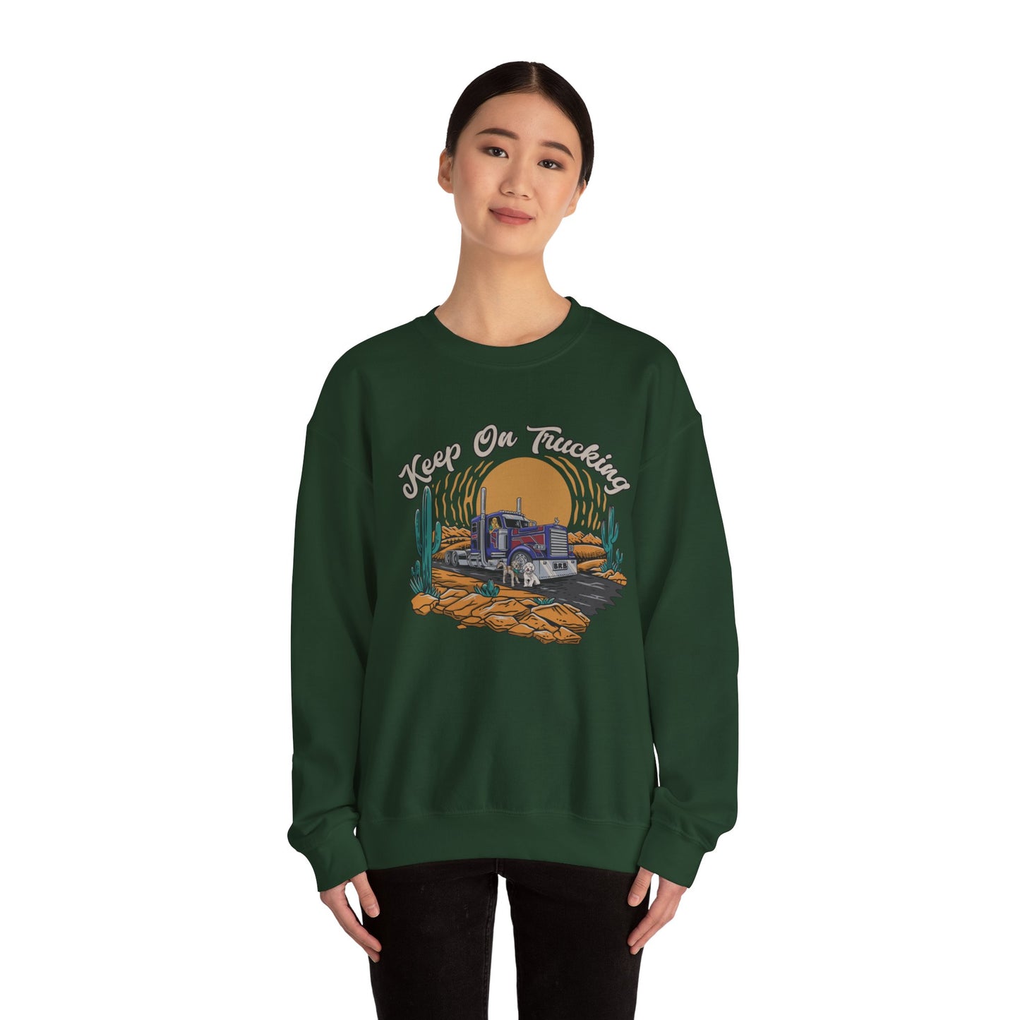 "Keep On Trucking" Unisex Heavy Blend™ Crewneck Sweatshirt