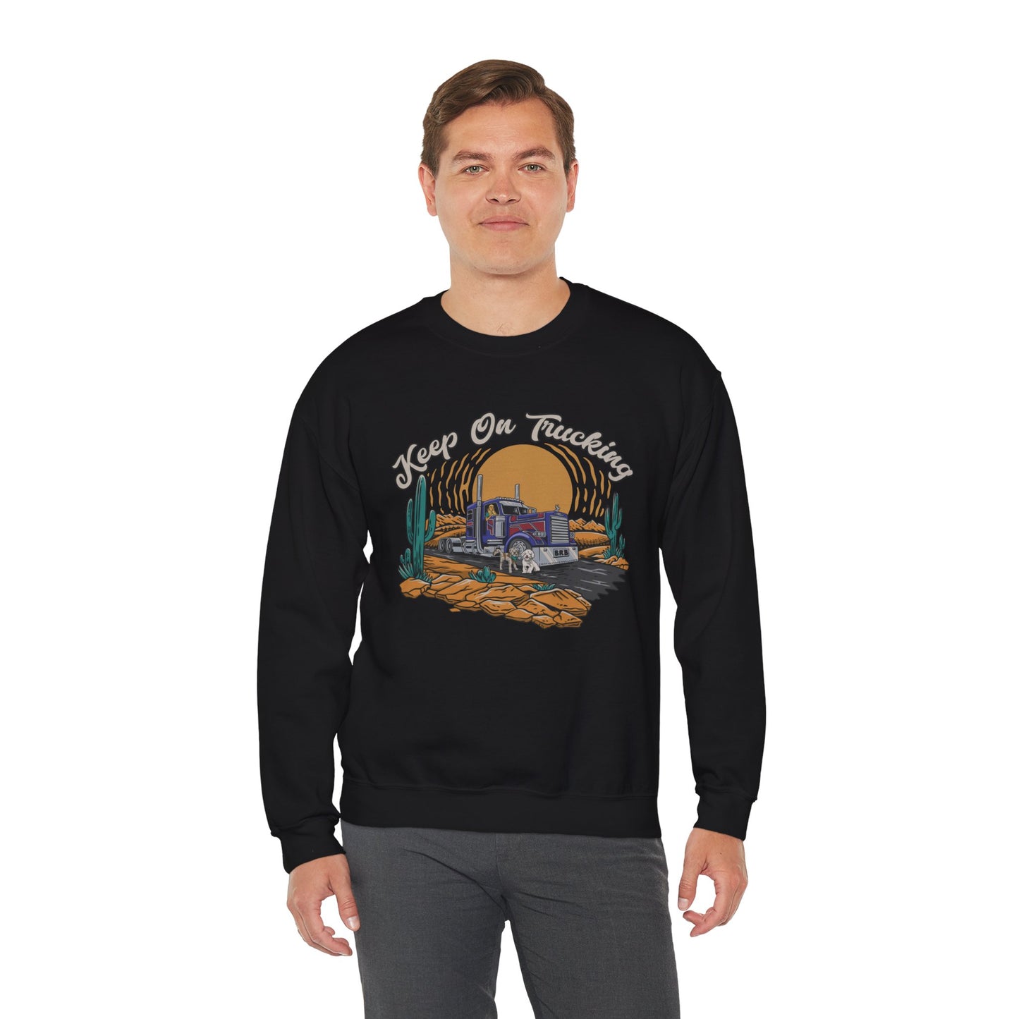 "Keep On Trucking" Unisex Heavy Blend™ Crewneck Sweatshirt