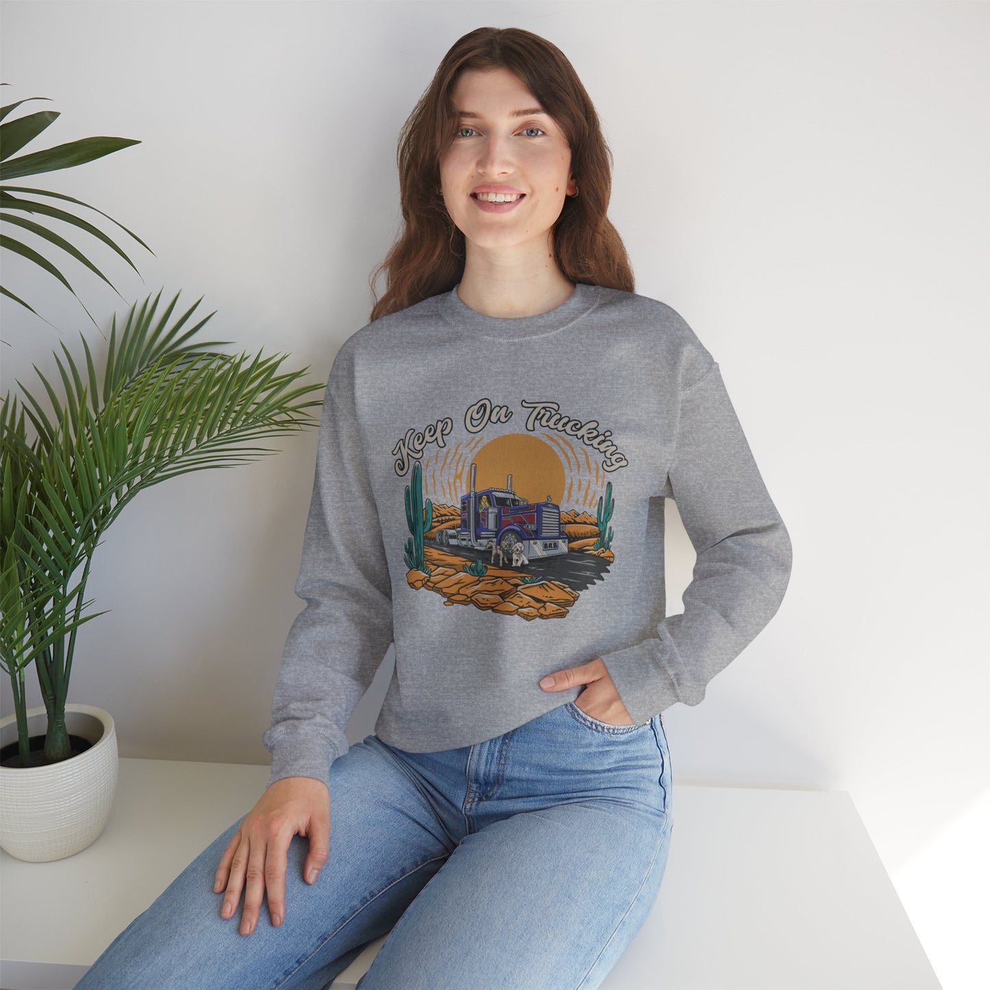 "Keep On Trucking" Unisex Heavy Blend™ Crewneck Sweatshirt