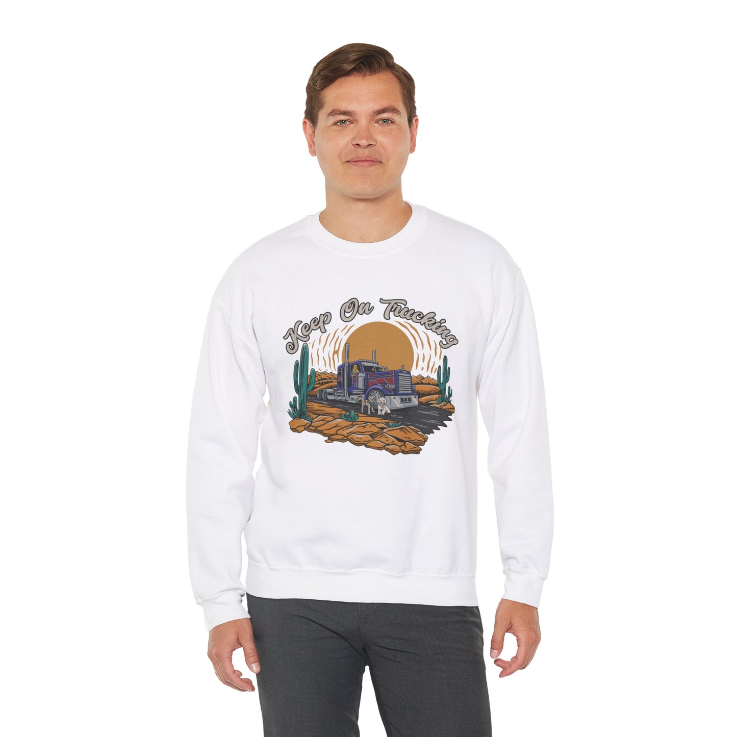 "Keep On Trucking" Unisex Heavy Blend™ Crewneck Sweatshirt