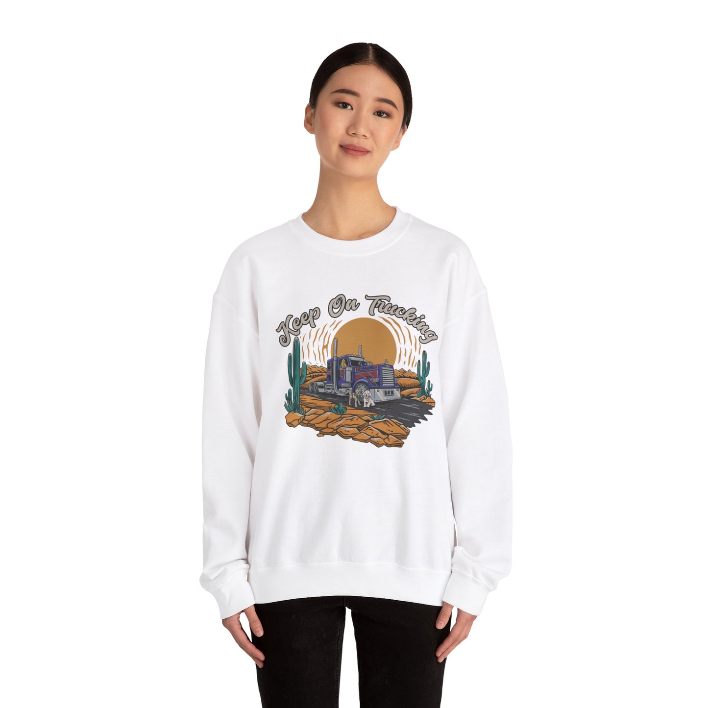 "Keep On Trucking" Unisex Heavy Blend™ Crewneck Sweatshirt