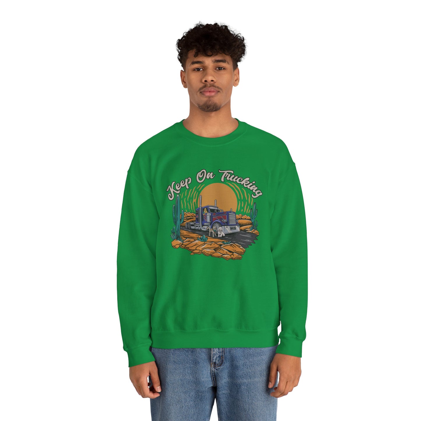 "Keep On Trucking" Unisex Heavy Blend™ Crewneck Sweatshirt