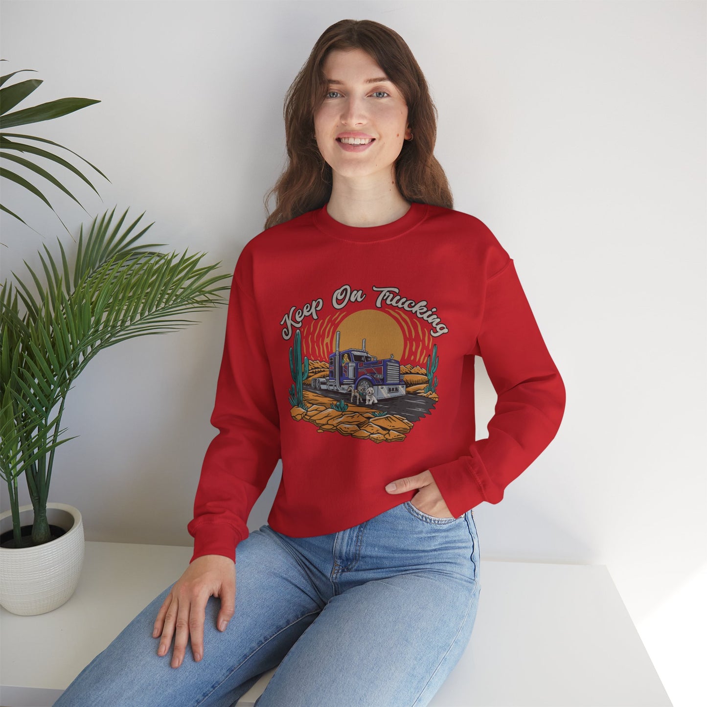 "Keep On Trucking" Unisex Heavy Blend™ Crewneck Sweatshirt