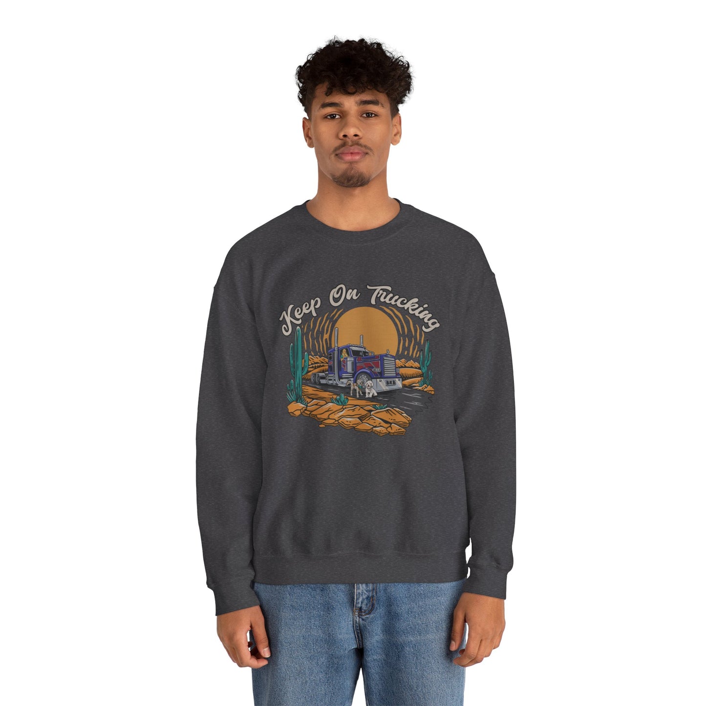 "Keep On Trucking" Unisex Heavy Blend™ Crewneck Sweatshirt